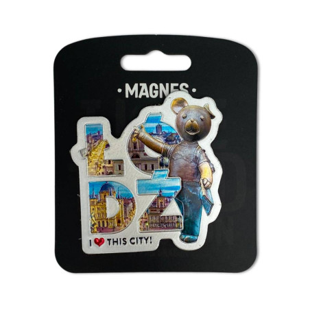 Magnes Miś Uszatek Napis Łódź Pan Dragon