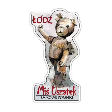 Magnes Miś Uszatek Łódź Akwarela wycinany