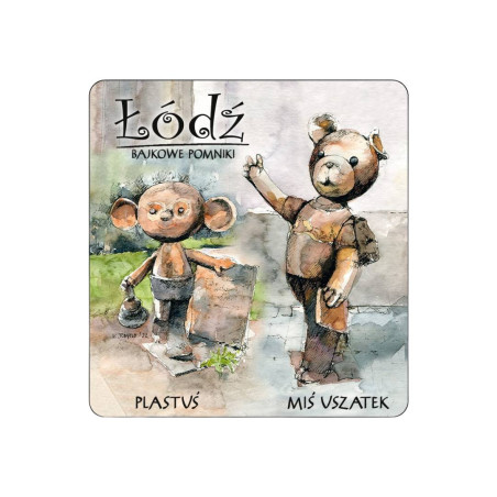 Magnes z Łodzi Miś Uszatek i Plastuś Akwarela