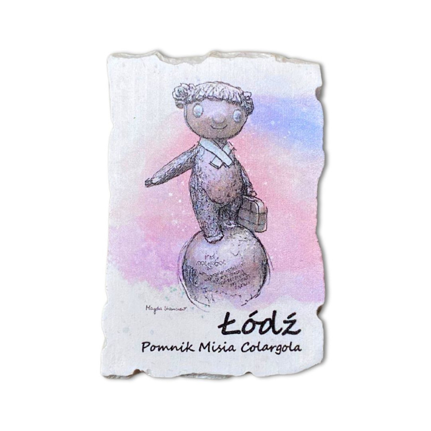 Magnes cegiełka Łódź Pomnik Misia Colargola