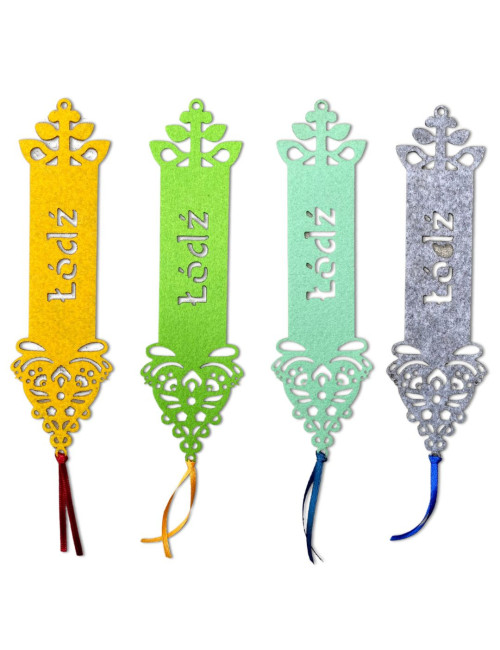 Zakładka do książki filcowa Łódź