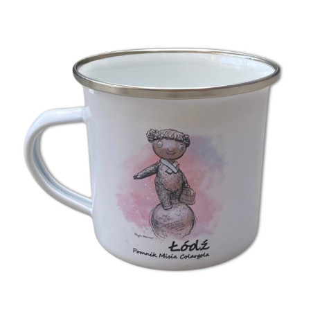 Kubek blaszany emaliowany Miś Colargol Miś Uszatek