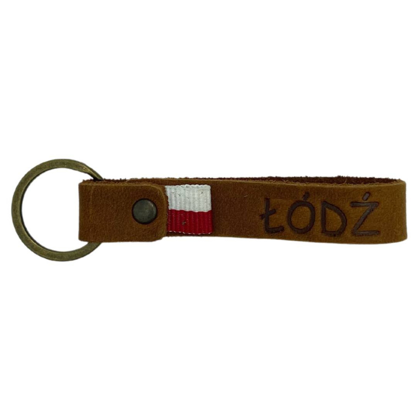 Brelok skórzany pomarańczowy Łódź