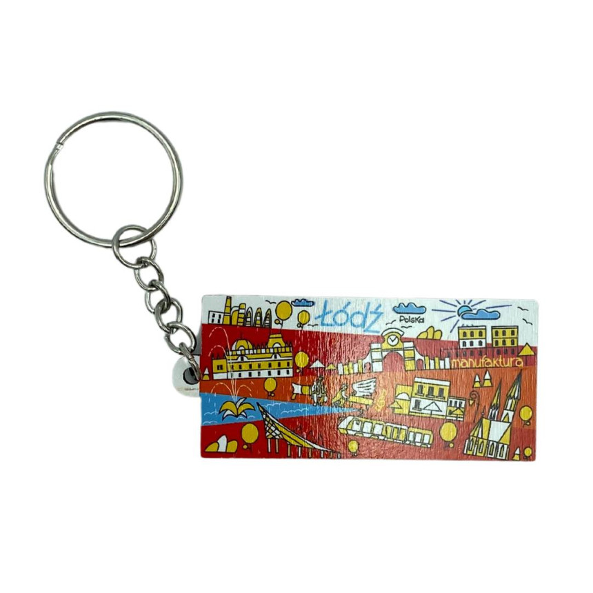 Brelok drewniany Łódź Manufaktura czerwony