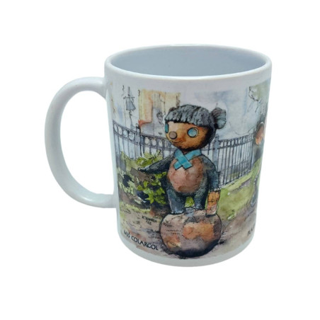 Kubek Łódź Akwarela Bajkowe Pomniki Miś Colargol