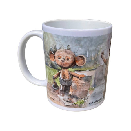 Kubek Łódź Akwarela Bajkowe Pomniki Koty Filemon i Bonifacy