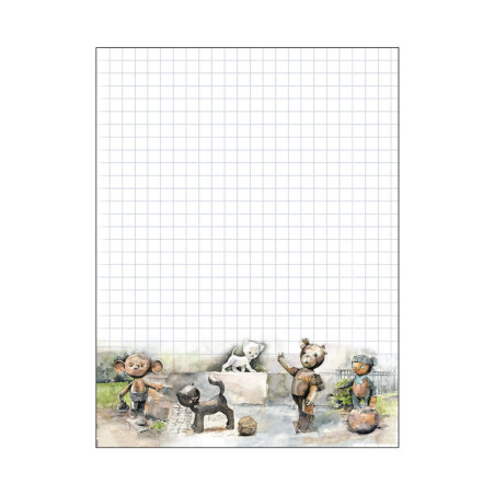 Notes kołonotatnik Miś Uszatek Łódź kratka