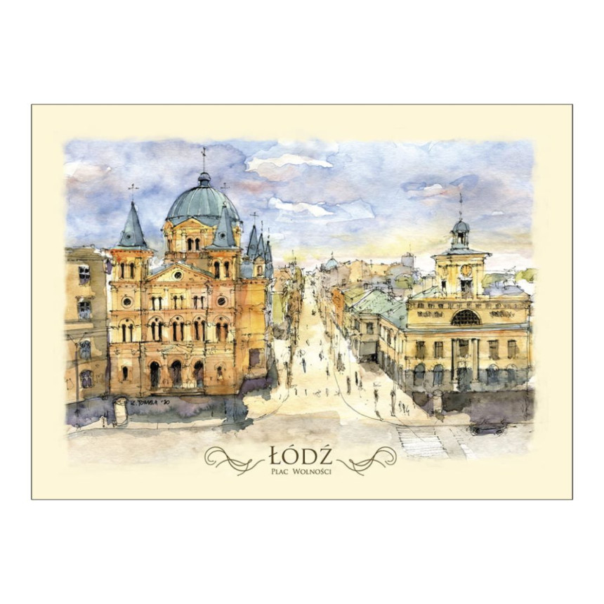 Pocztówka B6 Łódź Plac Wolności