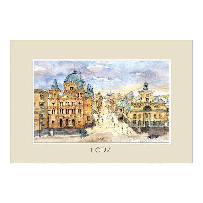 Reprodukcja 10x15cm Łódź Plac Wolności 1