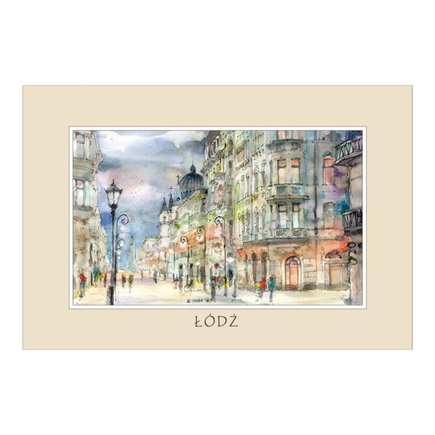 Reprodukcja 10x15cm Łódź Ulica Piotrkowska 2