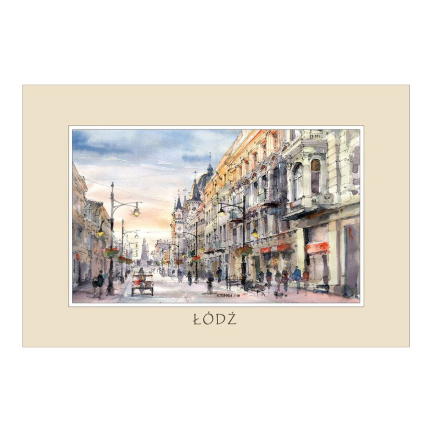 Reprodukcja 10x15cm Łódź Ulica Piotrkowska 3