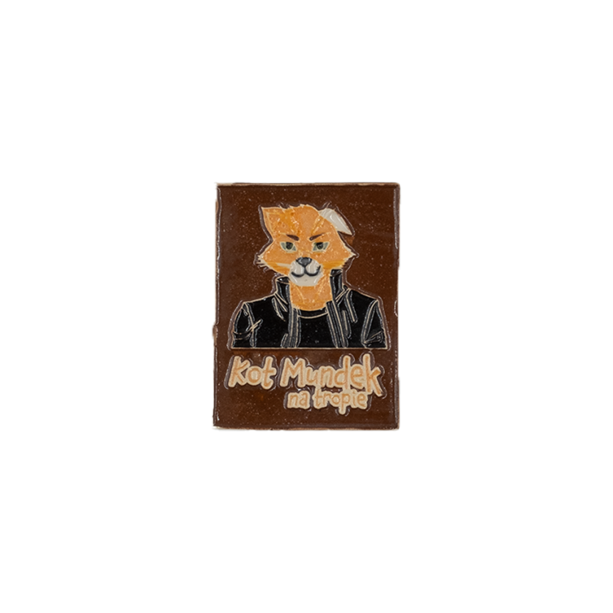 Magnes ceramiczny KOT MUNDEK brązowy