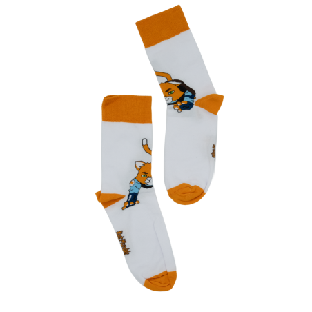 Skarpetki KOT MUNDEK pomarańczowe