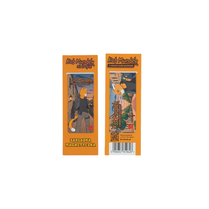Zakładka magnetyczna KOT MUNDEK pomarańczowa