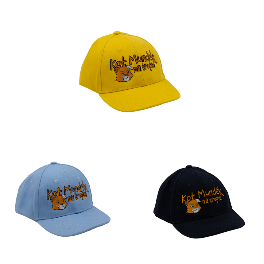 Czapka z daszkiem KOT MUNDEK niebieska