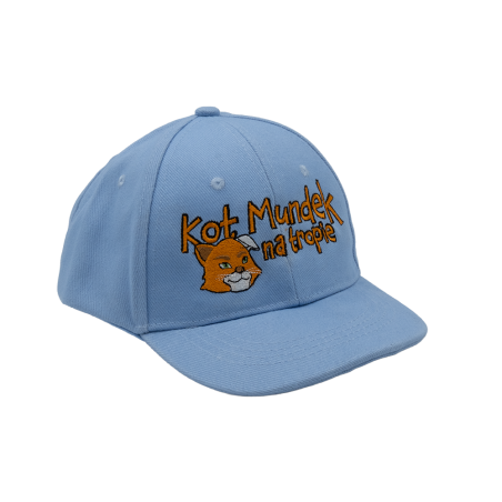 Czapka z daszkiem KOT MUNDEK niebieska