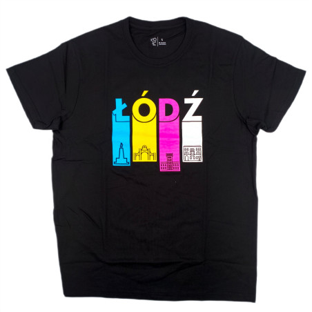 Koszulka Łódź Paski czarna męska