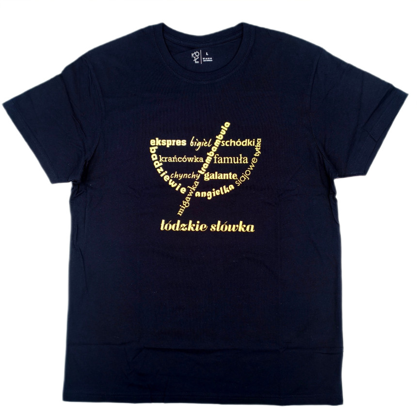 Koszulka łódzkie słówka granatowa męska