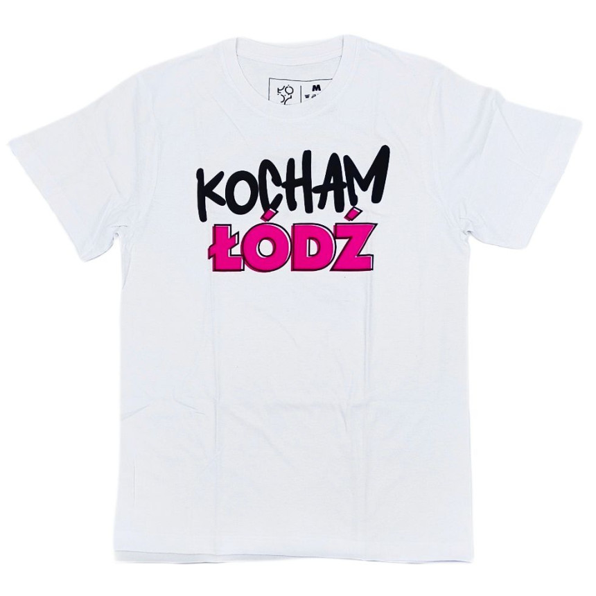 Koszulka KOCHAM ŁÓDŹ biała