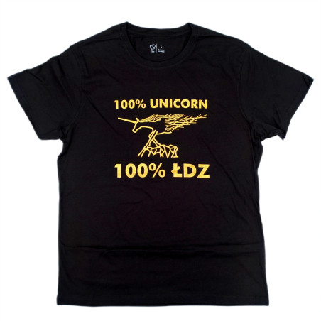 Koszulka 100% UNICORN czarna męska