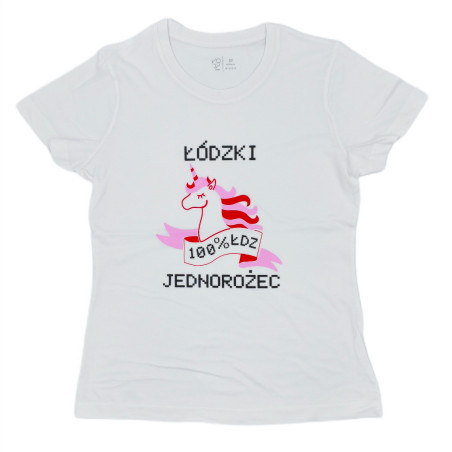 Koszulka Biały Jednorożec Damska