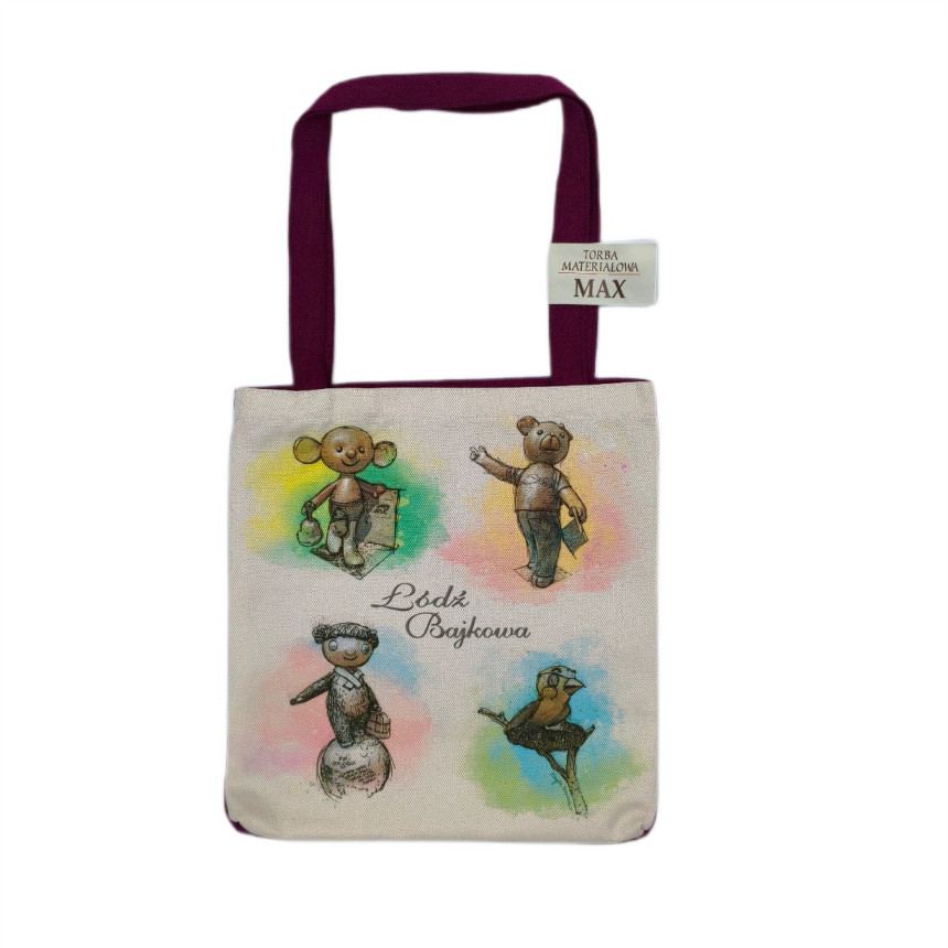 Torba Bajkowa Postacie z Bajek Różowy