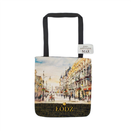 Torba Akwarela Łódź ul.Piotrkowska Czarna