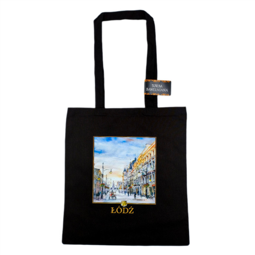 Torba bawełniana Łódź Piotrkowska Akwarela