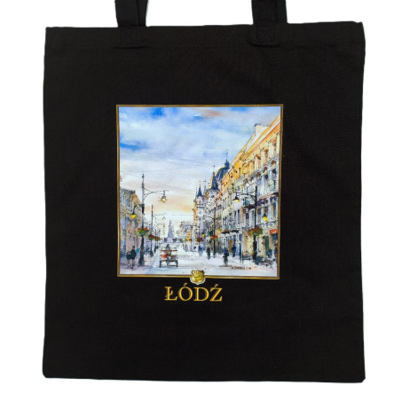 Torba bawełniana Łódź Piotrkowska Akwarela