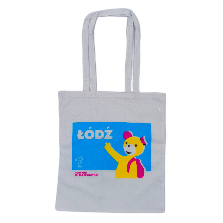 Torba Bawełniana Łódź Pomnik Misia Uszatka biała
