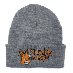 KOT MUNDEK CZAPKA SZARA