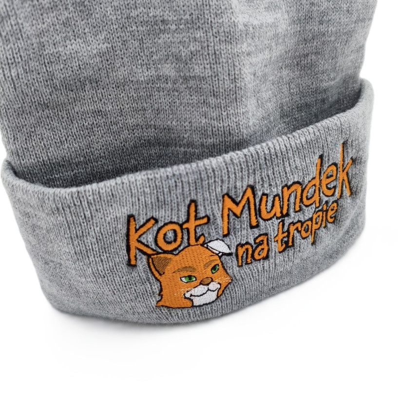 KOT MUNDEK CZAPKA SZARA