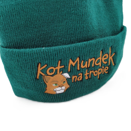 KOT MUNDEK CZAPKA ZIELONA