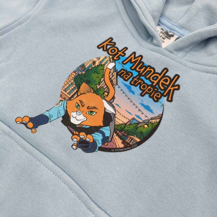 KOT MUNDEK BLUZA BŁĘKITNA DZIECIĘCA