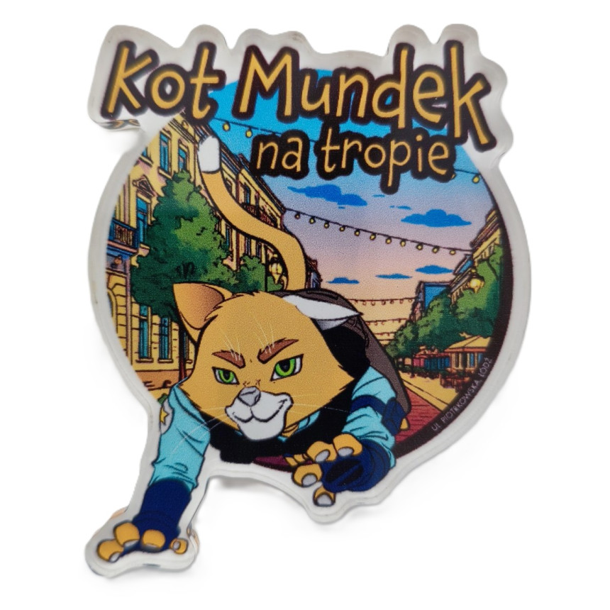Magnes akrylowy KOT MUNDEK Piotrkowska