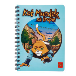 Notes spiralowy A6 KOT MUNDEK na tropie