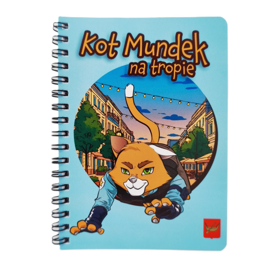 Notes spiralowy A6 KOT MUNDEK na tropie