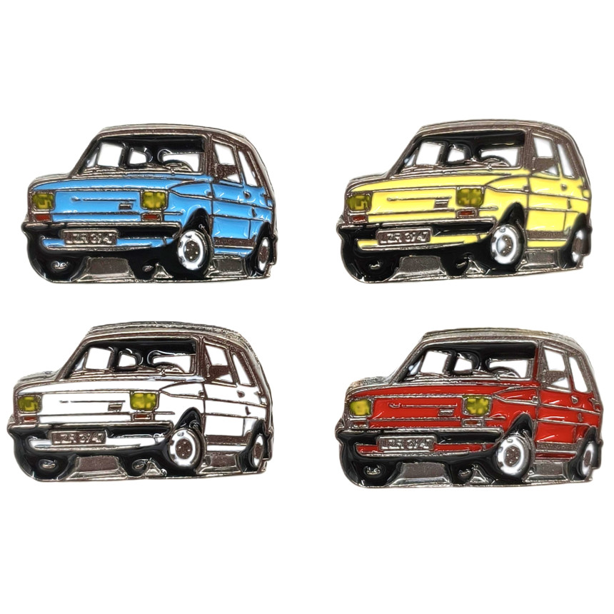 Pin Fiat 126p różne kolory