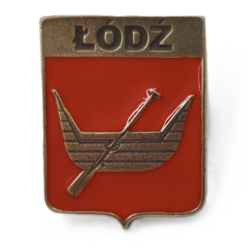 Pin kolorowy herb Łodzi
