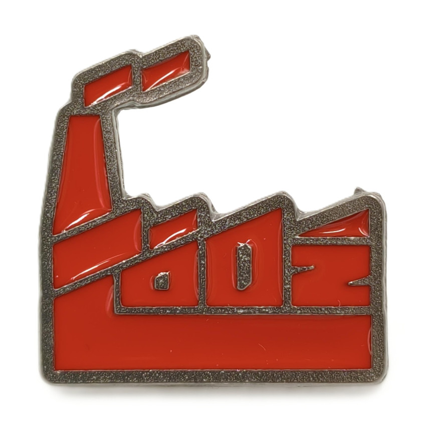 Pin kolorowy FABRYKA CZERWONY