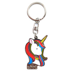 Brelok metalowy jednorożec