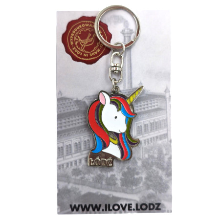 Brelok metalowy jednorożec