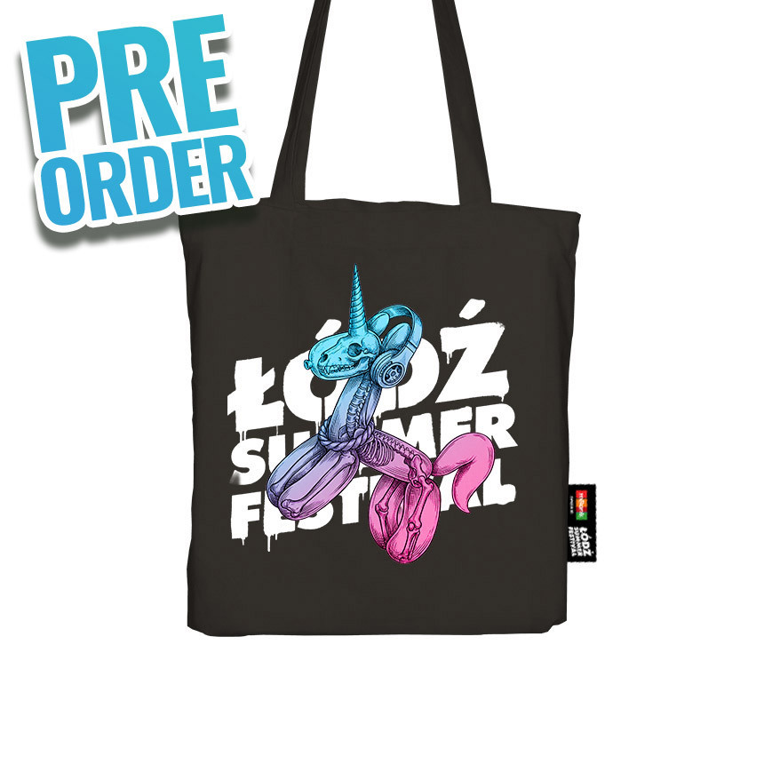 CZARNA TORBA Z NADRUKIEM ŁÓDŹ SUMMER FESTIWAL