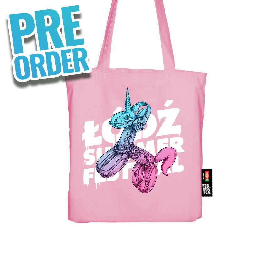 RÓŻOWA TORBA Z NADRUKIEM ŁÓDŹ SUMMER FESTIWAL