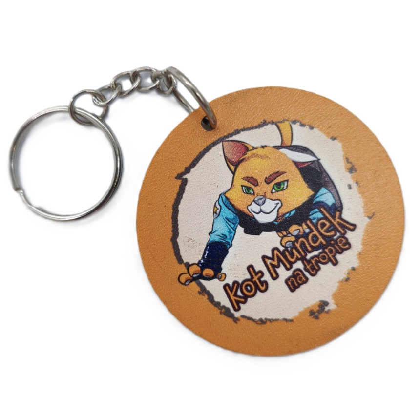 Brelok sklejka KOT MUNDEK na tropie