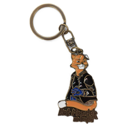 Brelok metalowy KOT MUNDEK długi