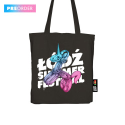 CZARNA TORBA Z NADRUKIEM ŁÓDŹ SUMMER FESTIWAL