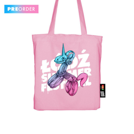 RÓŻOWA TORBA Z NADRUKIEM ŁÓDŹ SUMMER FESTIWAL