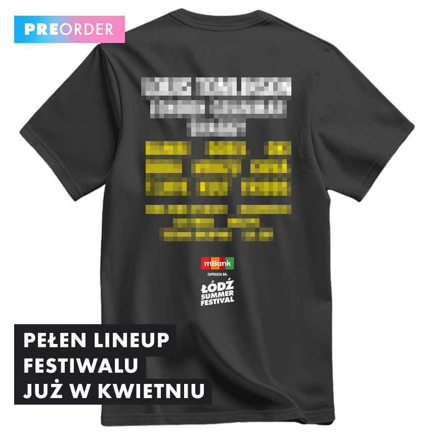 CZARNA KOSZULKA LINEUP ŁÓDŹ SUMMER FESTIWAL 2026