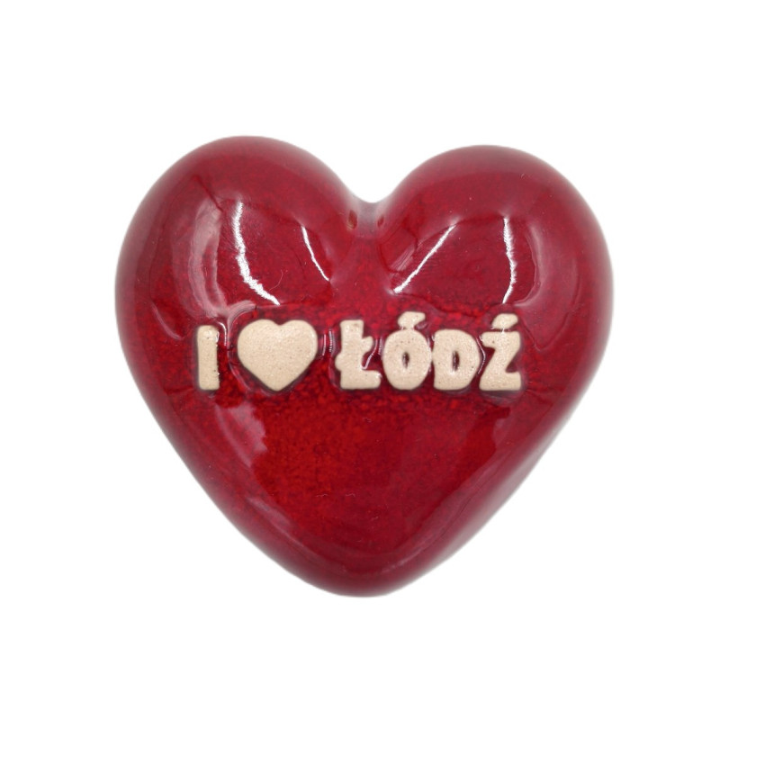 MAGNES CERAMICZNY SERCE ŁÓDŹ